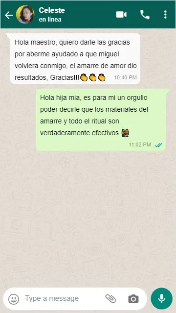 Chat WhatsApp brujos en Per&uacute;