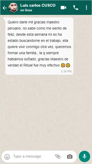 Chat WhatsApp brujos en Per&uacute;